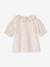 Blouse in Cotton Gauze with Frilled Collar, for Girls coral+ecru 