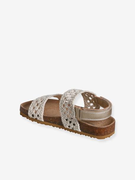 Sandals with Crochet-Effect Straps for Children beige 