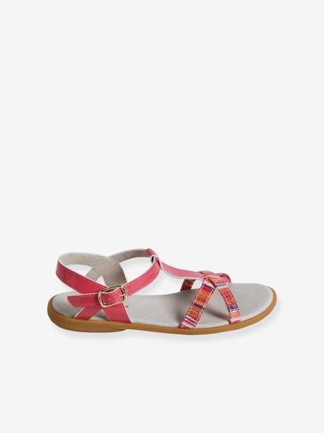 Sandals with Stylish Tassels for Girls set pink+yellow 