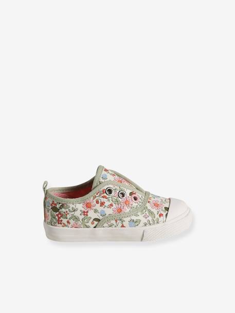 Elasticated Canvas Trainers for Babies printed white 