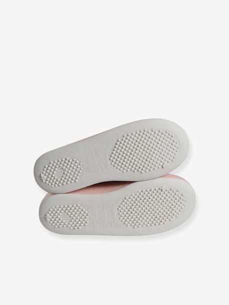 Elasticated Slippers in Canvas for Children apricot+pale pink 