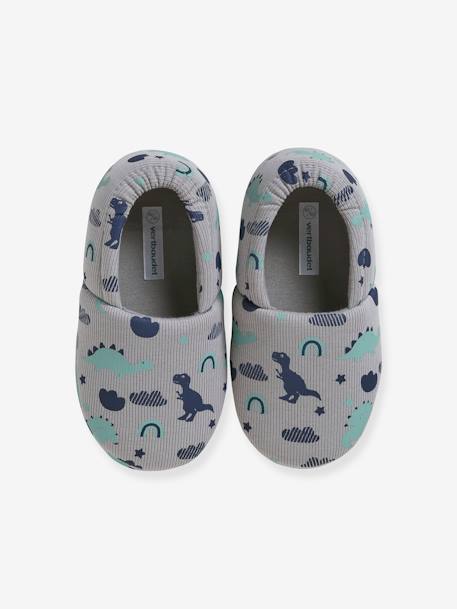 Fabric Slippers, Dinosaurs, for Children ecru 