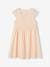 2-in-1 Special Occasion Dress, Macramé Top Layer, for Girls nude pink+WHITE LIGHT SOLID 