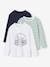 Pack of 3 Assorted Long Sleeve Tops for Boys aqua green+bordeaux red+marl white+white 