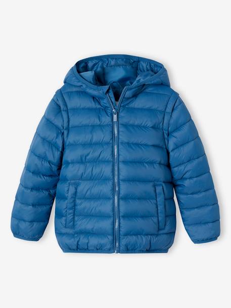 Jacket with Removable Sleeves, for Boys petrol blue 