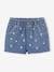 Denim Shorts with Embroidered Daisies, for Babies stone 