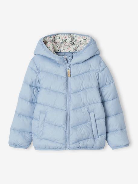 Lightweight Hooded Jacket for Girls lichen+mustard+navy blue+sky blue 