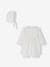 Occasion Wear Ensemble for Babies: Dress, Bloomers and Bonnet white 