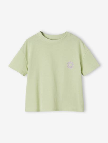 Plain Basics T-Shirt for Girls almond green+sweet pink 