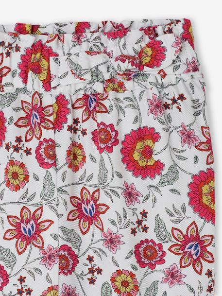 Floral Trousers with Elasticated Waistband, for Babies ecru 