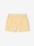 Blouse with Flowers & Cotton Gauze Shorts Combo for Girls pastel yellow+vanilla 