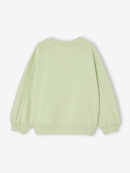 Sweatshirt with Fancy Details for Girls almond green 