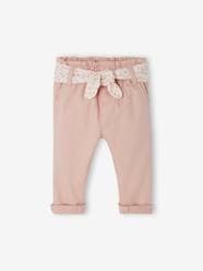 Paperbag Trousers with Belt, for Babies