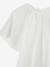 Occasion Wear Dress with Glittery Tulle & Butterfly Sleeves for Girls ecru 