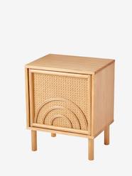 Bedroom Furniture & Storage-Furniture-Bedside Tables-Bedside Table in Wood & Cane, Rainbow