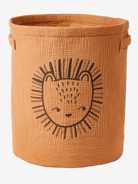 Tiger Basket in Cotton Gauze, Ethnic cinnamon 