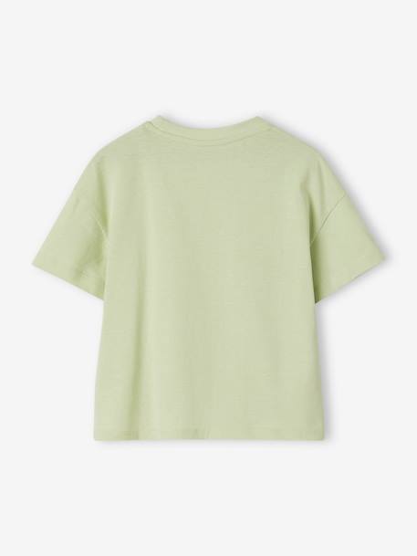 Plain Basics T-Shirt for Girls almond green+sweet pink 