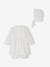 Occasion Wear Ensemble for Babies: Dress, Bloomers and Bonnet white 