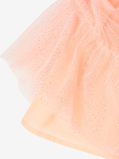 Glittery Tulle Skirt for Girls ecru+iridescent beige+nude pink 