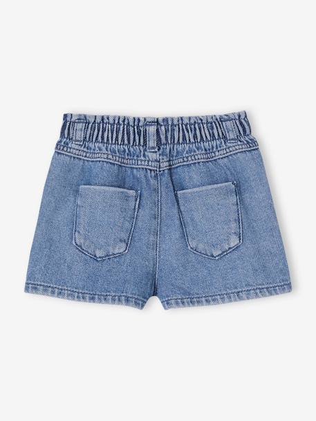 Denim Shorts with Embroidered Daisies, for Babies stone 