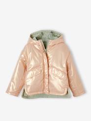 -Reversible Parka With Hood, for Girls