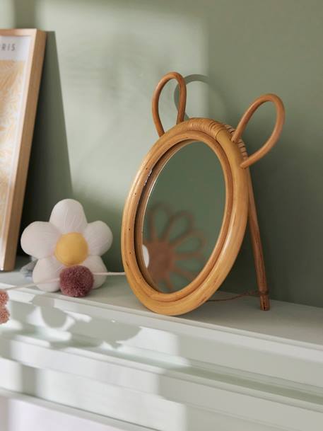 Rattan Mirror, Bear beige 