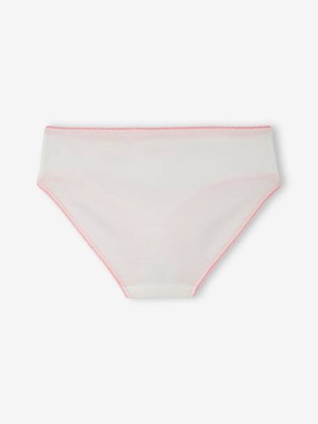 Pack of 4 Magnolia Briefs in Organic Cotton, for Girls peony pink 