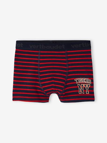 Pack of 5 'Basketball' Stretch Boxers in Organic Cotton for Boys marl grey 