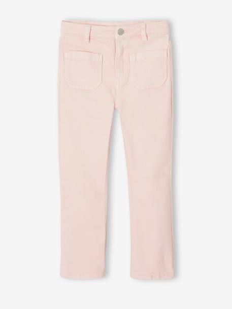 Flared Trousers for Girls almond green+pale pink 