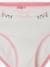 Pack of 4 Magnolia Briefs in Organic Cotton, for Girls peony pink 