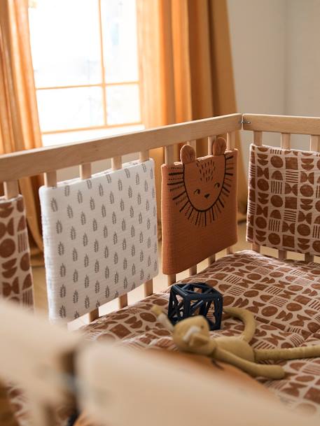 Cot/Playpen Bumper, Ethnic printed beige 