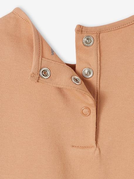 Long Sleeve Basics Top for Babies caramel+dusky pink 