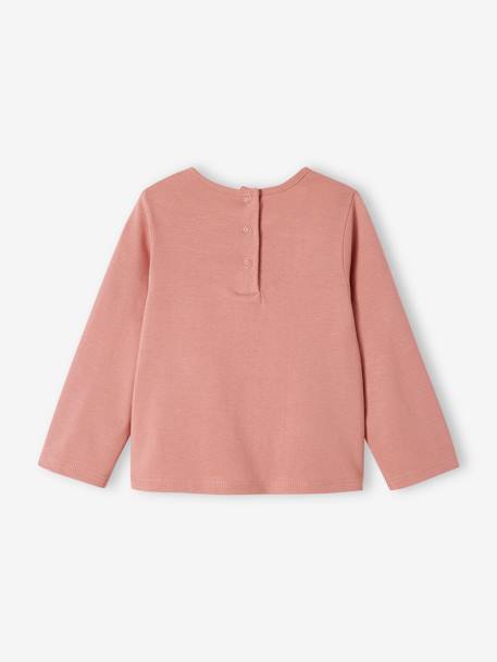 Long Sleeve Basics Top for Babies aqua green+dusky pink 