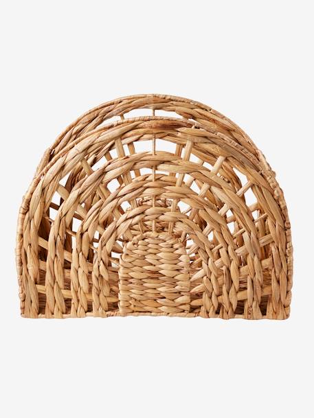 Rainbow Storage Basket in Water Hyacinth wood 