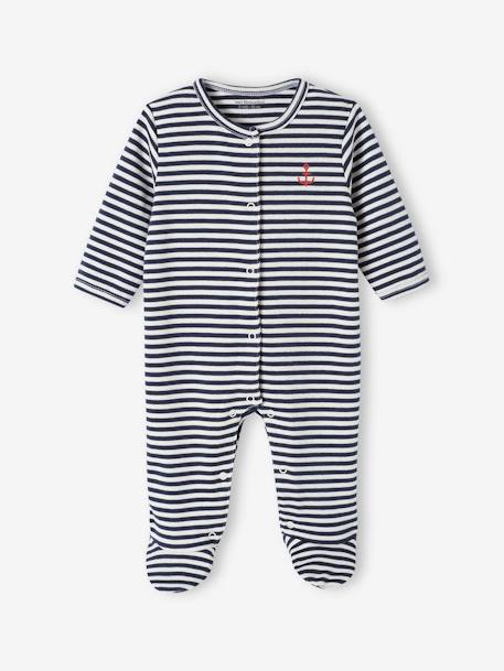 Pack of 3 Interlock Sleepsuits for Babies night blue 