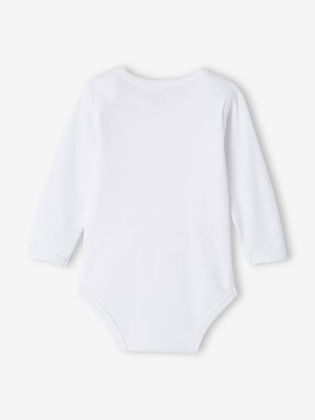 Pack of 5 Long Sleeve Bodysuits in Organic Cotton with Cutaway Shoulders for Babies night blue 