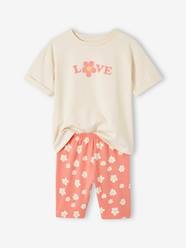 Girls-Sets-T-Shirt & Cycling Shorts Combo for Girls