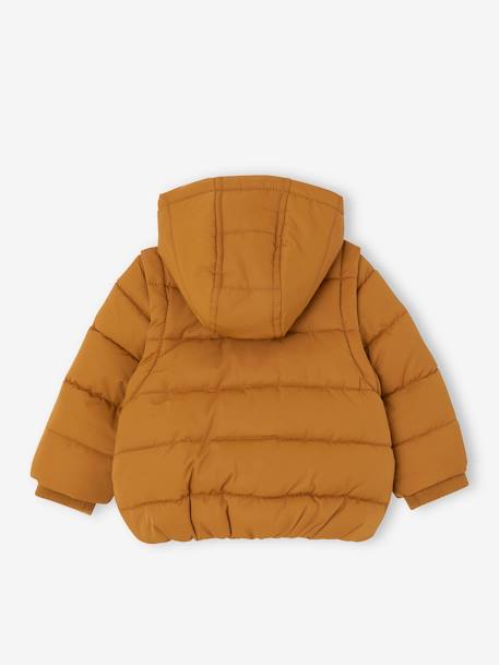 Jacket with Detachable Sleeves, for Babies caramel 