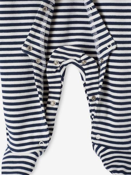 Pack of 3 Interlock Sleepsuits for Babies night blue 