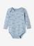 Pack of 5 Long Sleeve Bodysuits in Organic Cotton with Cutaway Shoulders for Babies night blue 