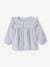 Blouse in Cotton Gauze with Ruffles, for Babies crystal blue+old rose+sky blue 