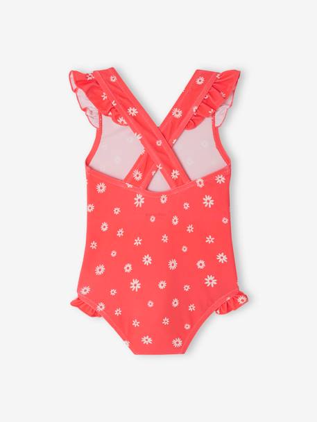 Swimsuit with Floral Print, for Baby Girls fuchsia 