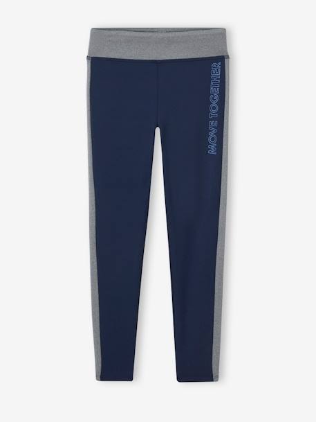 Sports Leggings with Stripe Down the Sides, for Girls Dark Blue+green+marl grey+navy blue+rosy 