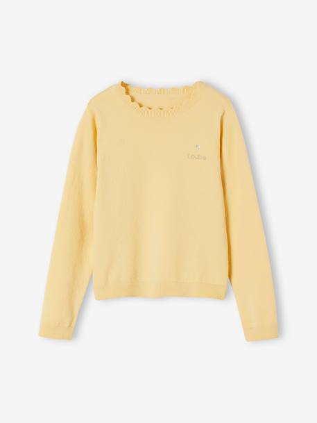 BASICS Jumper for Girls apricot+navy blue+pastel yellow 