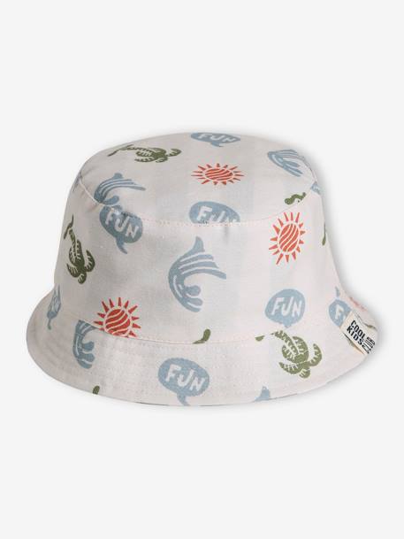 Reversible Bucket Hat for Boys ecru 