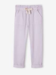 Girls-Trousers-Fluid Paperbag-Style Trousers for Girls