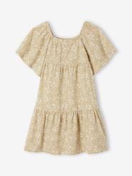 Girls-Dress with Ruffles, Floral Print, for Girls