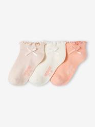 Girls-Underwear-Socks-Pack of 3 Pairs of Quarter Socks for Girls