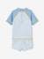 UV Protection Swimwear Combo: T-Shirt + Boxers + Bucket Hat for Baby Boys ocean blue 