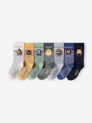 Pack of 7 Pairs of Monster Socks for Boys